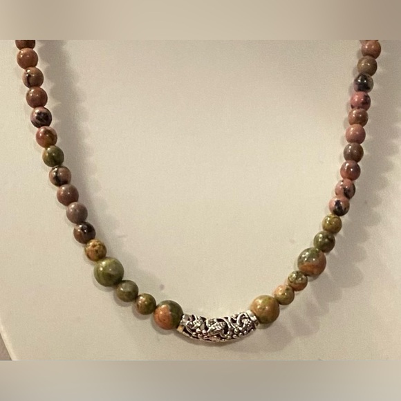 NEW Unakite gemstone necklace - Picture 2 of 3